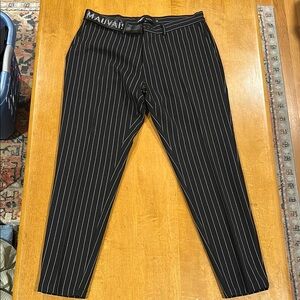Mauvais Pinstripe Black and White Dress Pants waist 32 slim fit